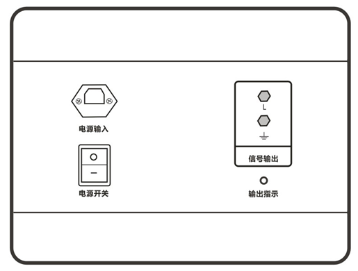 直流系统接地故障测试仪信号发生器面板图示意图